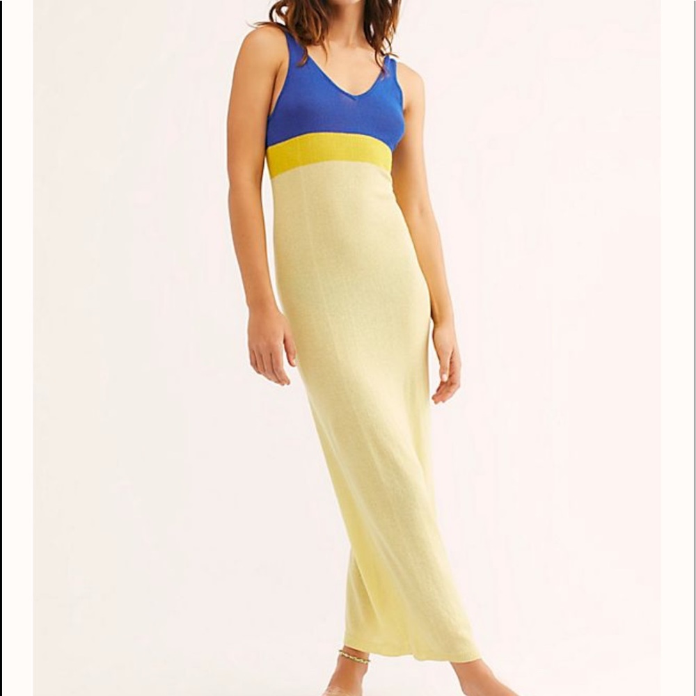 Free People Color-Blocked Maxi Dress